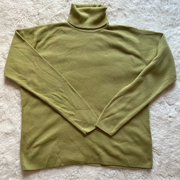 Linda Allard Ellen Tracy Sage Turtleneck Size X/M - Picture 5 of 9